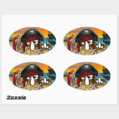 Pirate Kilroy Ovaal Sticker (Vel)