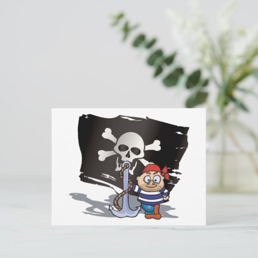 Pirate Kind Briefkaart (Staand voorkant)