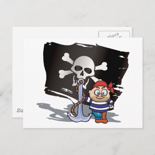 Pirate Kind Briefkaart (Voorkant / Achterkant)