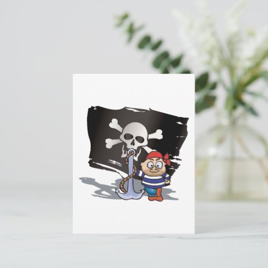 Pirate Kind Briefkaart (Staand voorkant)