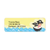 Pirate Kind retour adreslabel Etiket (Voorkant)