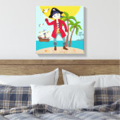 Pirate kind verjaardagsfeestje canvas afdruk (Insitu (Slaapkamer))