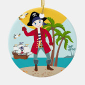 Pirate kind verjaardagsfeestje keramisch ornament (Voorkant)