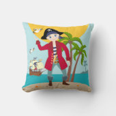 Pirate kind verjaardagsfeestje kussen (Voorkant)