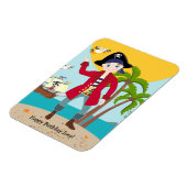 Pirate kind verjaardagsfeestje magneet (Linkerzijde)