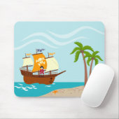 Pirate kind verjaardagsfeestje muismat (Met muis)