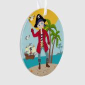 Pirate kind verjaardagsfeestje ornament (voorkant)