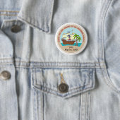 Pirate kind verjaardagsfeestje ronde button 5,7 cm (In situ)