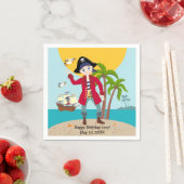 Pirate kind verjaardagsfeestje servetten (Insitu)