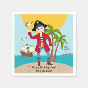 Pirate kind verjaardagsfeestje servetten