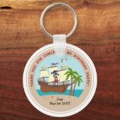 Pirate kind verjaardagsfeestje sleutelhanger (Voorkant)