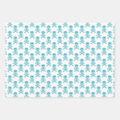 Pirate Kinder partij Crossbones Kleurrijke Modern  Inpakpapier Vel (Voorkant 3)