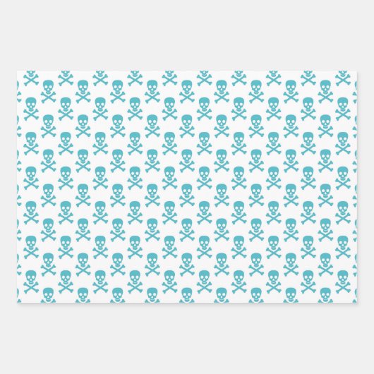 Pirate Kinder partij Crossbones Kleurrijke Modern  Inpakpapier Vel (Voorkant 3)