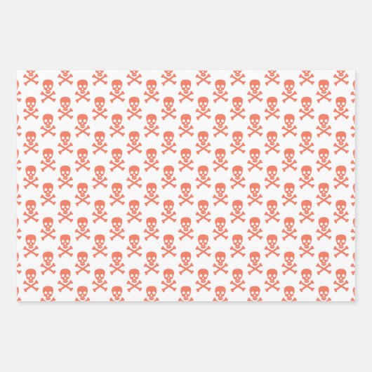 Pirate Kinder partij Crossbones Kleurrijke Modern  Inpakpapier Vel (Voorkant 2)