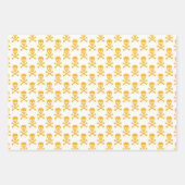 Pirate Kinder partij Crossbones Kleurrijke Modern  Inpakpapier Vel (Voorkant)