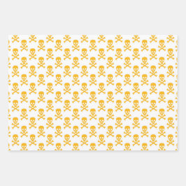 Pirate Kinder partij Crossbones Kleurrijke Modern  Inpakpapier Vel