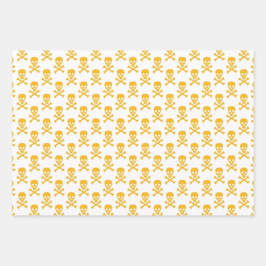 Pirate Kinder partij Crossbones Kleurrijke Modern  Inpakpapier Vel (Voorkant)