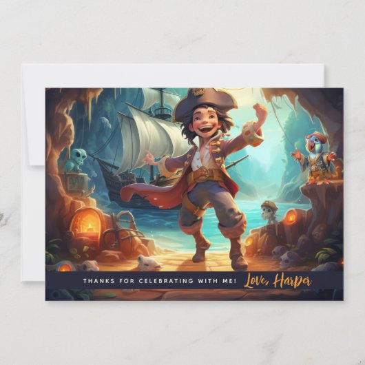 Pirate Kinder Shore Adventure Dank u kaart (Voorkant)