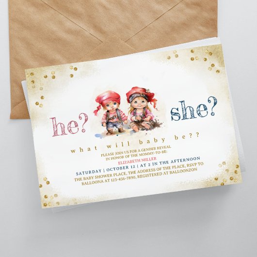 Pirate Kinderen die hij of zij seksueel Baby showe Kaart