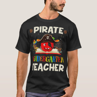 Pirate Kindergarten Leraar voor Halloween T - shir T-shirt