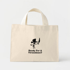 Pirate klaar voor een gooi naar beneden mini tote bag
