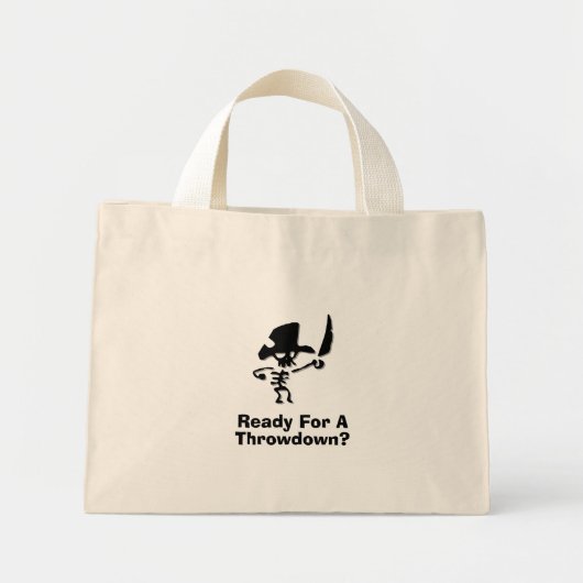 Pirate klaar voor een gooi naar beneden mini tote bag (Voorkant)