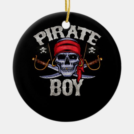Pirate kostuum Boy Captain Theme Party Halloween C Keramisch Ornament (Voorkant)
