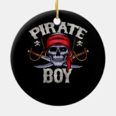 Pirate kostuum Boy Captain Theme Party Halloween C Keramisch Ornament (Achterkant)