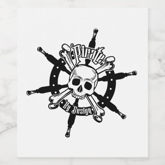 Pirate Label Wijn Etiket (Enkel label)