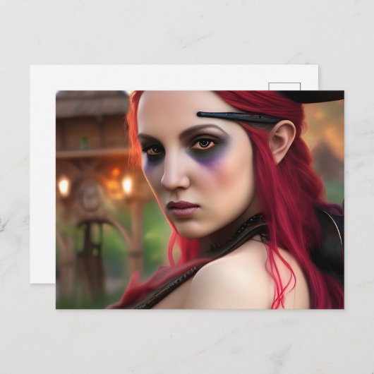 Pirate Lady Briefkaart (Voorkant / Achterkant)