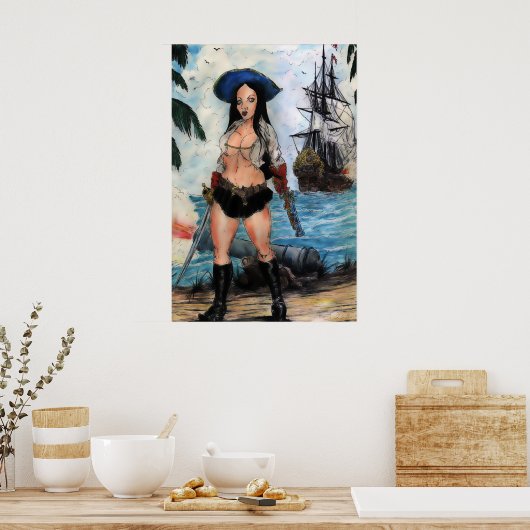 Pirate Lady Poster (Keuken)