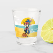 Pirate lady Treasure shot glass Glas (Voorkant)