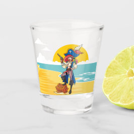 Pirate lady Treasure shot glass Shot Glas