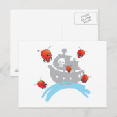 Pirate Ladybugs Briefkaart (Voorkant / Achterkant)