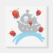 Pirate Ladybugs Magnet (Voorkant)