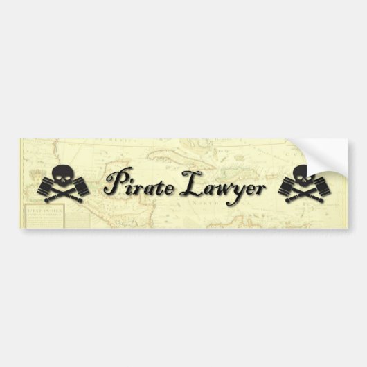 Pirate Lawyer Bumpersticker (Voorkant)