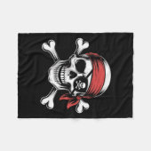 Pirate Lazy Skull Bandana Halloween Kostuum Mannen Fleece Deken (Voorkant (Horizontaal))