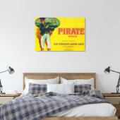 Pirate Lemon LabelSan Fernando, CA Canvas Afdruk (Insitu (Slaapkamer))