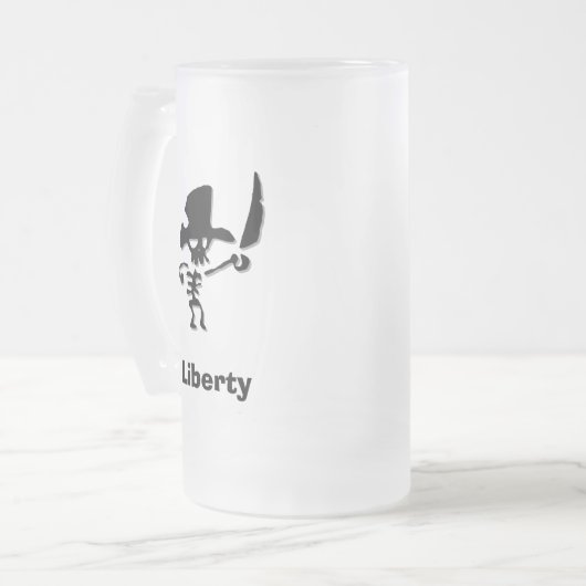 Pirate Liberty Matglas Bierpul (Voorkant links)