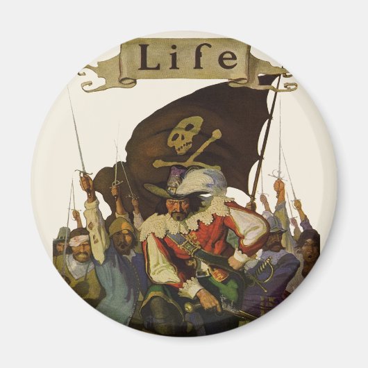  Pirate Life 1921 illustratie Magneet (Voorkant)