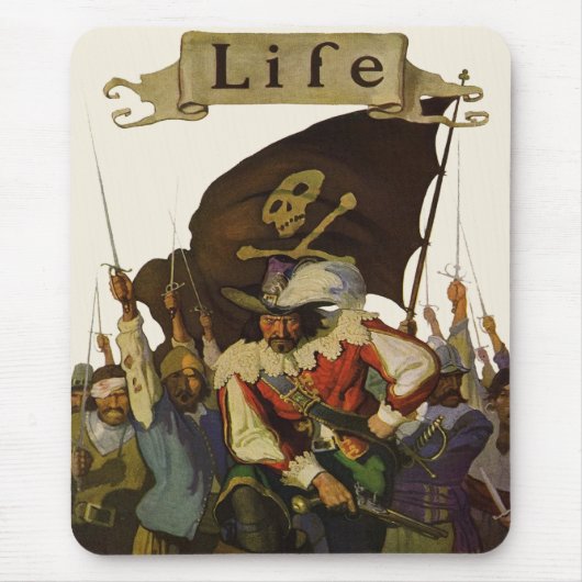  Pirate Life 1921 illustratie Muismat (Voorkant)