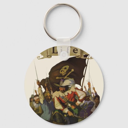  Pirate Life 1921 illustratie Sleutelhanger (Voorkant)