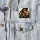 Pirate Life 1921 illustratie Vierkante Button 5,1 Cm (In situ)