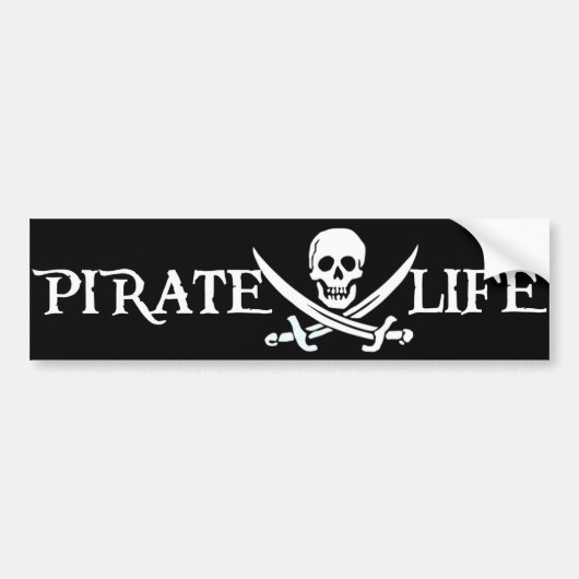 Pirate Life Caribbean Pirates Bumpersticker (Voorkant)