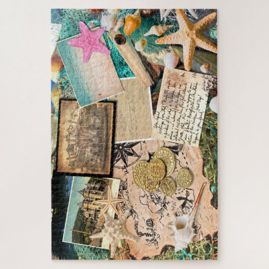 Pirate Life Digital Collage Legpuzzel (Verticaal)