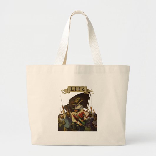  Pirate Life Wyeth illustratie Grote Tote Bag (Voorkant)