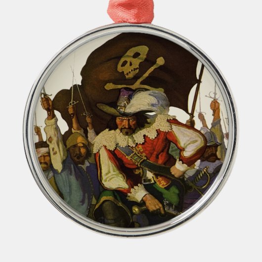  Pirate Life Wyeth illustratie Metalen Ornament (Voorkant)