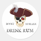 Pirate Light Rum Ronde Sticker (Voorkant)