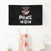 Pirate Ma Jolly Roger Skull & Crossbones Flag Spandoek (Insitu)