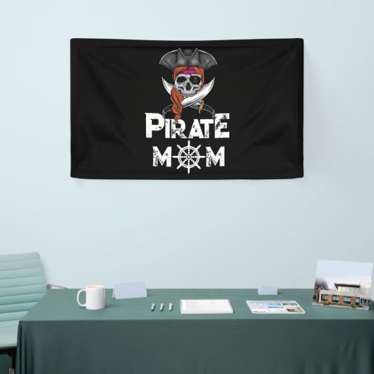 Pirate Ma Jolly Roger Skull & Crossbones Flag Spandoek (Beurs)